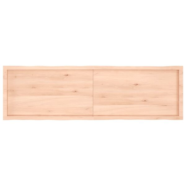 vidaXL Tablero de mesa madera maciza borde natural 180x50x(2-6) cm