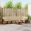 vidaXL Conjunto de sof&aacute;s de exterior con coj&iacute;n 7 pcs Natural y Beige