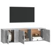 vidaXL Set de muebles de TV 2 pzas madera contrachapada gris hormig&oacute;n
