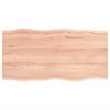 vidaXL Tablero mesa madera tratada roble borde natural 80x40x2 cm
