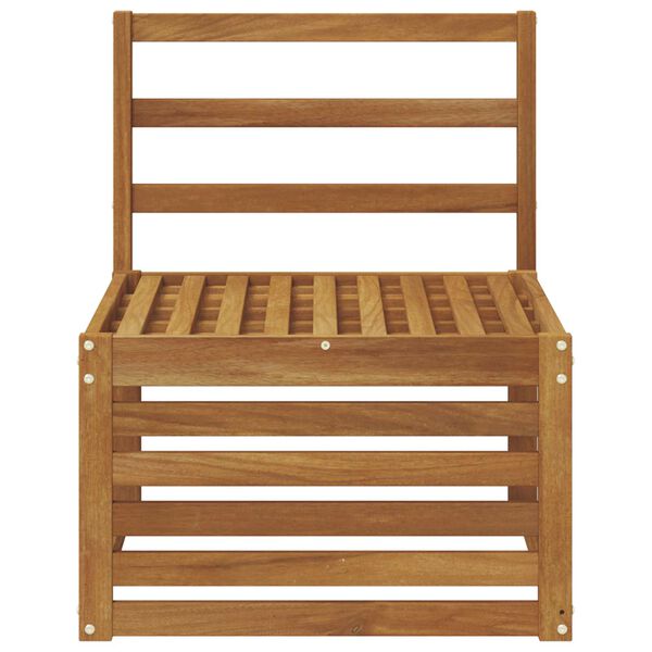 vidaXL Sof&aacute; intermedio de exterior Madera de Acacia S&oacute;lida Natural