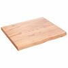 vidaXL Estante pared madera roble tratada marr&oacute;n claro 60x50x(2-4) cm