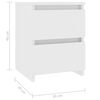 vidaXL Mesitas de noche 2 uds madera contrachapada blanco 30x30x40 cm