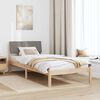 vidaXL Estructura de cama con cabecera Marr&oacute;n y taupe 90 x 190 cm
