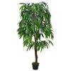 vidaXL Planta artificial &aacute;rbol de mango con macetero verde 140 cm
