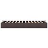 vidaXL Estructura cama otomana sin colch&oacute;n tela marr&oacute;n oscuro 90x200cm