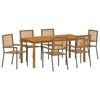 vidaXL Conjunto de Comedor de Jard&iacute;n 7 uds. Gris