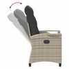 vidaXL Silla de jard&iacute;n reclinable Gris Claro y Gris Oscuro