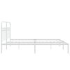 vidaXL Estructura cama sin colch&oacute;n con cabecero metal blanco 183x213cm