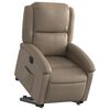 vidaXL Sill&oacute;n elevable el&eacute;ctrico cuero artificial capuchino
