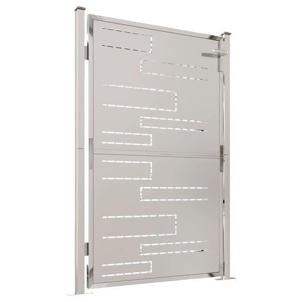 vidaXL Puerta de jardín 100x145 cm de acero inoxidable