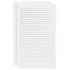 vidaXL Puerta de armario lamas 2 uds madera pino blanco 99,3x59,4 cm