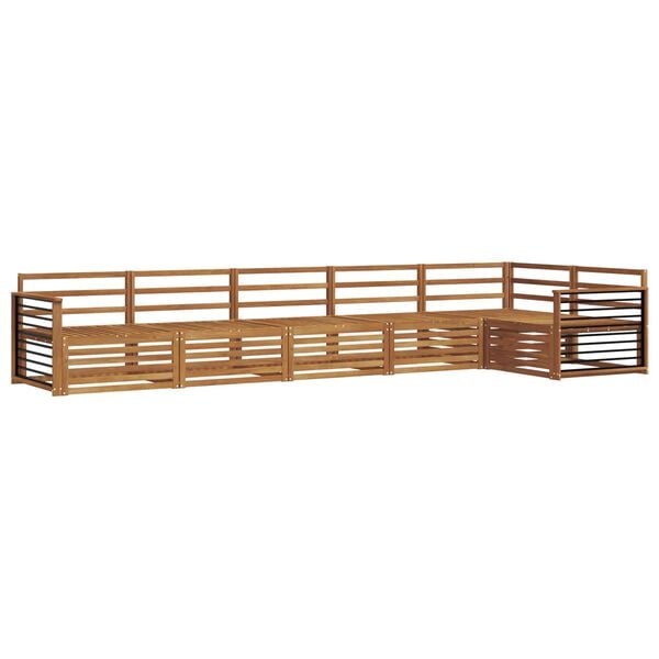 vidaXL Conjunto de sof&aacute;s de exterior 6 pcs Natural