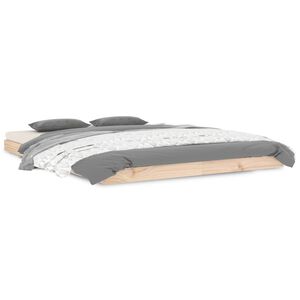 vidaXL Estructura de cama sin colch&oacute;n madera maciza de pino 140x190 cm