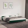 vidaXL Estructura cama sin colchón terciopelo verde oscuro 180x200 cm