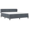 vidaXL Cama tipo Box Spring Gris oscuro 180 x 200 cm Terciopelo