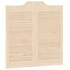 vidaXL Puertas batientes dise&ntilde;o de lamas 2 par 80x80cm madera pino