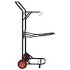 vidaXL Carrito de silla de montar plegable acero negro