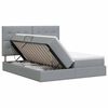 vidaXL Cama con almacenamiento Gris Claro 200 x 200 cm Tela