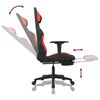 vidaXL Silla gaming con reposapi&eacute;s tela negro y rojo