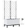 vidaXL Maceta de jard&iacute;n con riego y ruedas 2 uds. Blanco PP