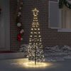 vidaXL Árbol de Navidad LED con estacas de tierra Cálido 250 cm Hierro