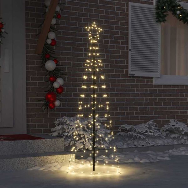 vidaXL Árbol de Navidad LED con estacas de tierra Cálido 250 cm Hierro