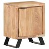 vidaXL Mesita de noche madera maciza acacia borde natural 40x30x50 cm