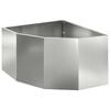 vidaXL Macetero de Esquina Plateado 60 x 60 x 35 cm Acero galvanizado
