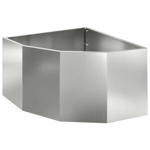 vidaXL Macetero de Esquina Plateado 60 x 60 x 35 cm Acero galvanizado