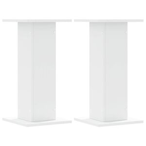 vidaXL Soportes de plantas 2 uds madera ingenier&iacute;a blanco 30x30x60 cm