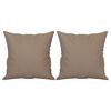 vidaXL Sof&aacute; 3 plazas almohadas y cojines microfibra gris taupe 180 cm