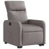 vidaXL Sillón reclinable elevable tela gris taupe