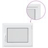 vidaXL Color interno de ventana de s&oacute;tano blanco RISOR 70 x 55 cm