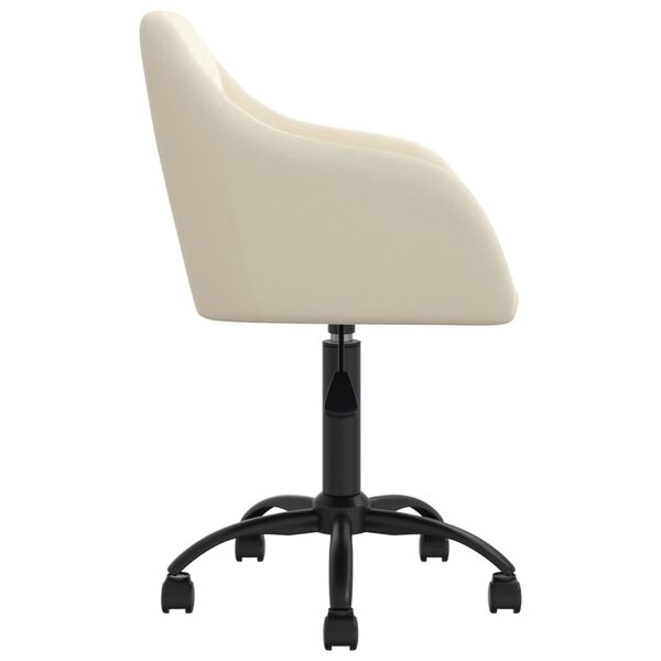 vidaXL Sillas de comedor giratorias 6 unidades terciopelo crema