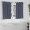 vidaXL Cortinas Opacas con Anillas 2 pcs Antracita 140 x 140 cm