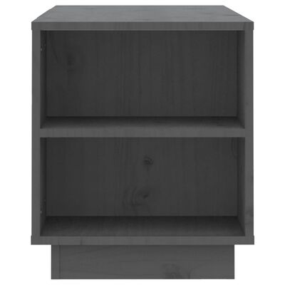 vidaXL Mueble de TV madera maciza de pino gris 110x35x40,5 cm