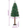 vidaXL &Aacute;rbol de Navidad Delgado con 300 LED con soporte Verde 210 cm