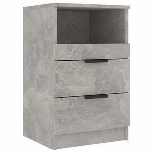 vidaXL Mesita de noche madera contrachapada gris hormig&oacute;n