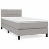 vidaXL Cama box spring con colchón tela gris claro 80x200 cm