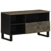 vidaXL Mueble de TV madera maciza de mango negro 80x33x46 cm