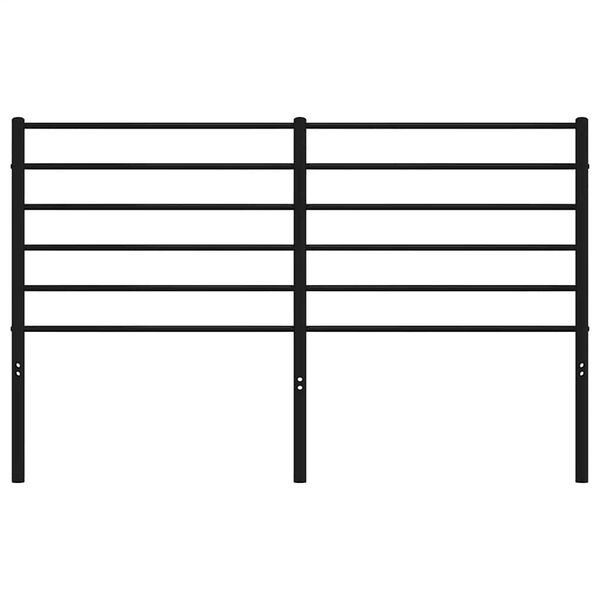 vidaXL Cabecero de metal negro 140 cm