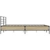 vidaXL Estructura cama madera ingenier&iacute;a metal roble Sonoma 150x200 cm