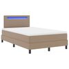vidaXL Cama tipo Box Spring Capuchino 120 x 200 cm Cuero sint&eacute;tico
