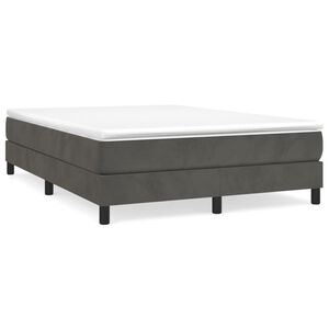 vidaXL Estructura de cama con somier terciopelo gris oscuro 140x190cm
