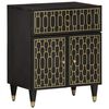 vidaXL Mesita de noche madera maciza de mango 50x33x60 cm