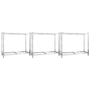 vidaXL Estanter&iacute;as de neum&aacute;ticos 2 niveles 3 uds acero 110x40x110 cm