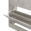 vidaXL Mueble zapatero madera contrachapada gris hormigón 63x24x81cm