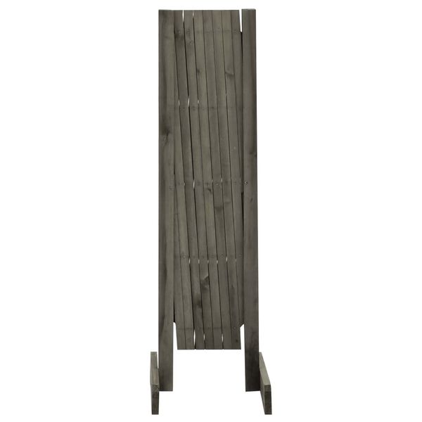 vidaXL Valla de jard&iacute;n enrejado madera maciza de abeto gris 150x80 cm