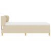 vidaXL Cama tipo Box Spring con colch&oacute;n Crema 100 x 200 cm tela